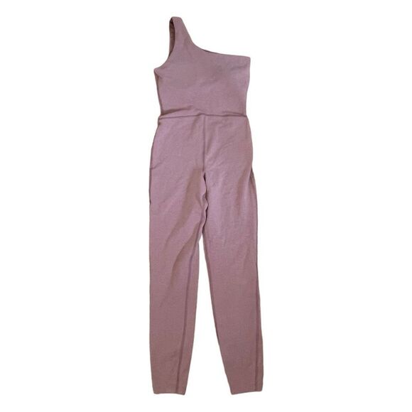 Old Navy Pink and White Jumpsuit with High Neckline and Fitted Legs - Picture 2 of 5